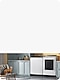 White Top Load Washer Next to a White Front-load Dryer Set