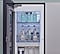 Refrigerator with Beverage Zone door open showing temperature controls