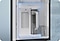Close up of refrigerator water filter and water pitcher