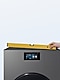 Person installing washer dryer combo
