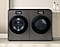 Extra large capacity laundry set in Dark Steel