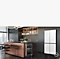 Counter depth refrigerator in modern kitchen