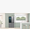 Samsung refrigerator with height and width measuring lines
