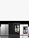 Line-up of 5 different types of Samsung refrigerators
