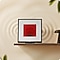 Music Frame on a shelf w a red modern art piece