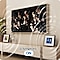 Music Frame and TV with graphic of sound covering entire room