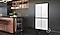 Counter depth refrigerator in modern kitchen