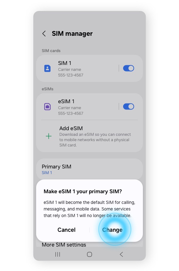 Agree to change Primary Line