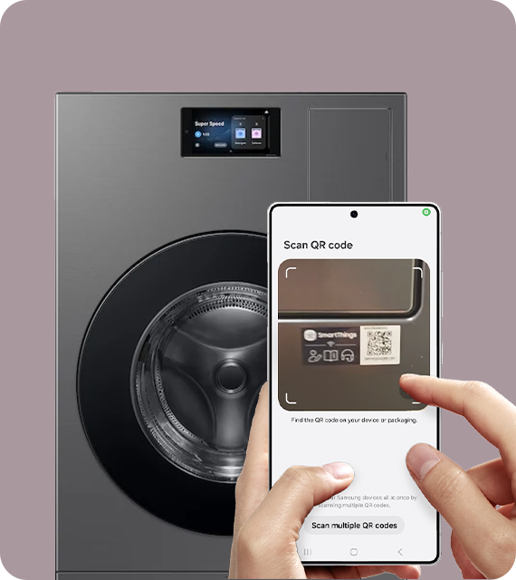 Or scan the SmartThings QR Code sticker located on the product.