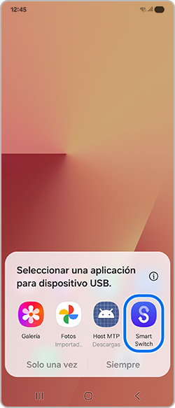 Seleccionar Smart Switch en la ventana emergente
