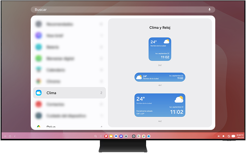 Seleccionar el widget del Clima