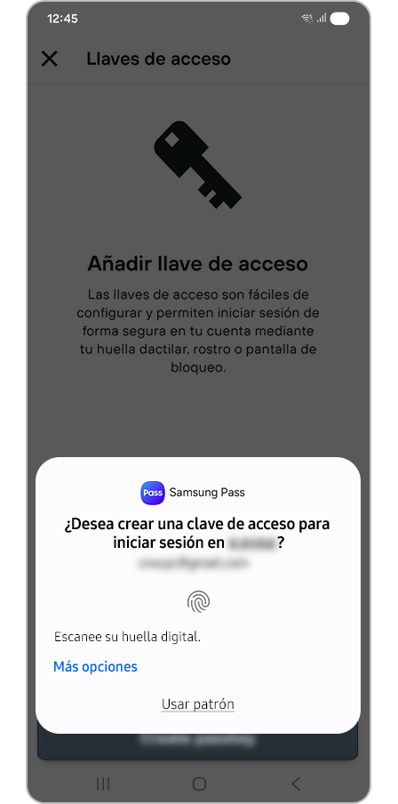 Registrar información biométrica