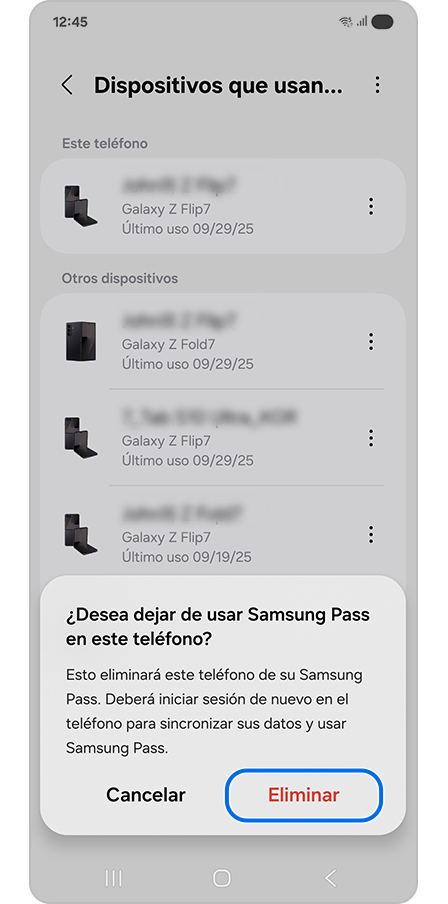 Pulsar Eliminar en la pregunta