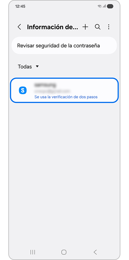 Seleccionar el servicio registrado