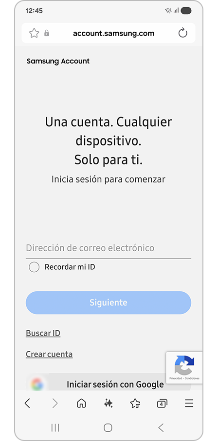 Iniciar sesión en el sitio web