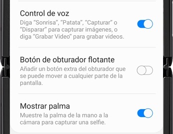 captura de pantalla de distintos métodos de disparo