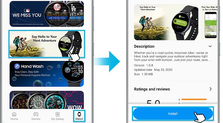 Install apps from Galaxy Store