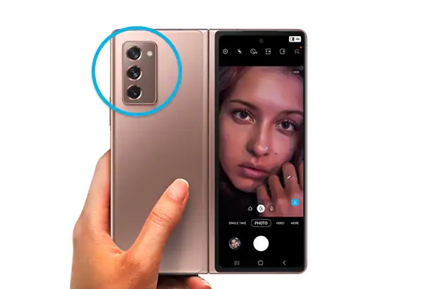 Real camera selfie