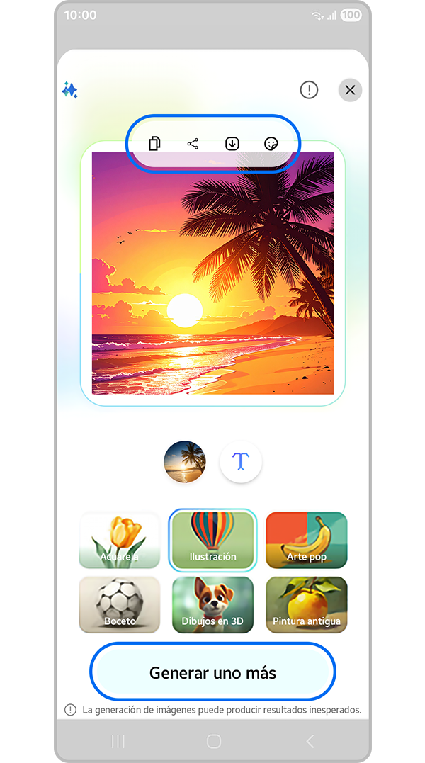 Save or tap concept to generate another image