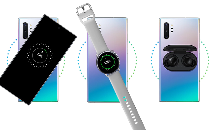 PowerSharing inalámbrico Note10 a Galaxy Watch
