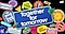 Graphical sticker's of keywords from Samsung CES announcements with catch phrase Together for tomorrow and CES logo