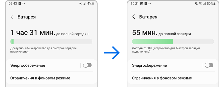Быстрая зарядка