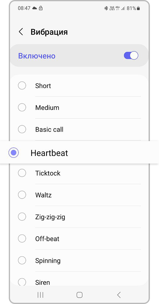 Тип вибрации