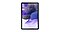 A front-facing of a Galaxy Tab S7 with an abstract purple design on the screen