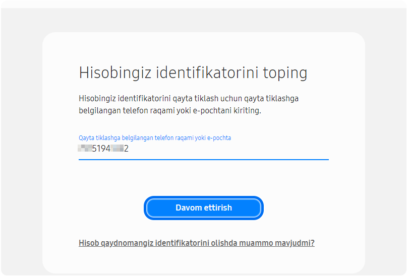 WhatsApp da tasdiqlash kodi xabarining namunasi