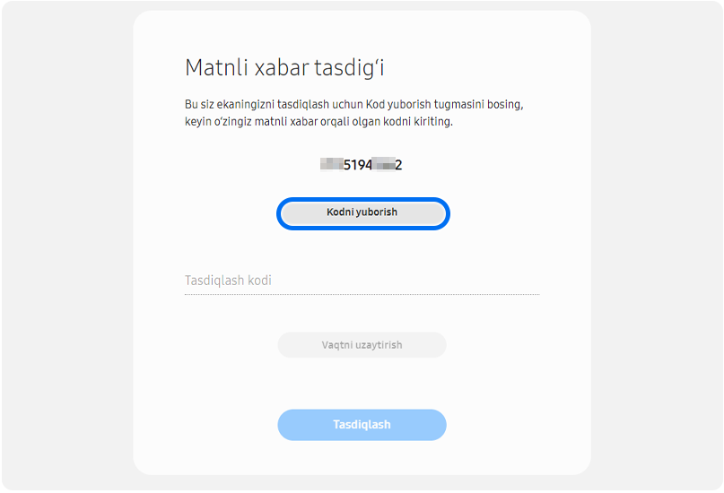 Akkauntni tanlang va"Kirish" tugmasini bosing