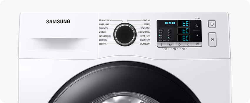 Samsung kir yuvish mashinasi displeyidagi tE, tC yoki EC xatolik xabari