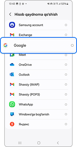 Google hisobini yaratish