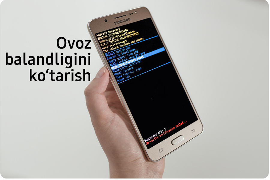 "Wipe data/factory reset" bandini tanlang.