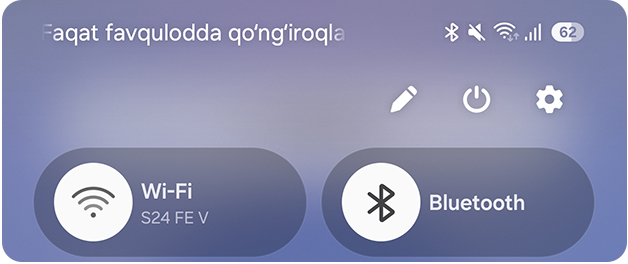 Yoqilgan sozlamalarning indikatorlari paneli
