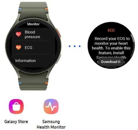 Pairing the watch with a Galaxy smartphone