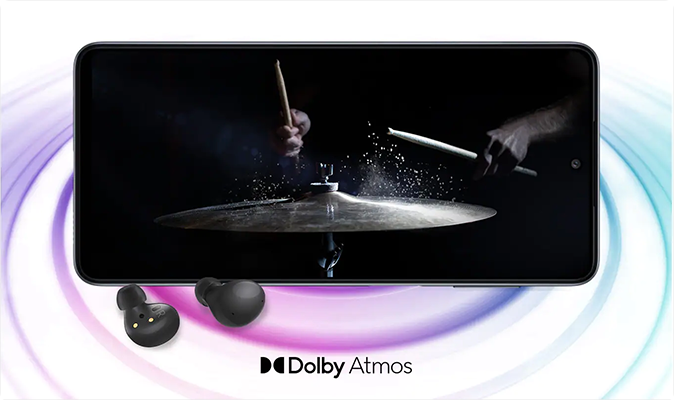 Dolby Atmos taqdimoti bilan smartfon ekrani