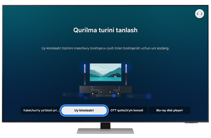 Ulanmoqchi bo'lgan qurilma turini tanlang: