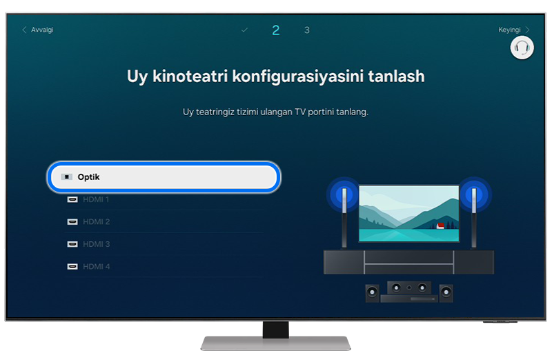 Tashqi qurilma ulangan ulagichni tanlang.