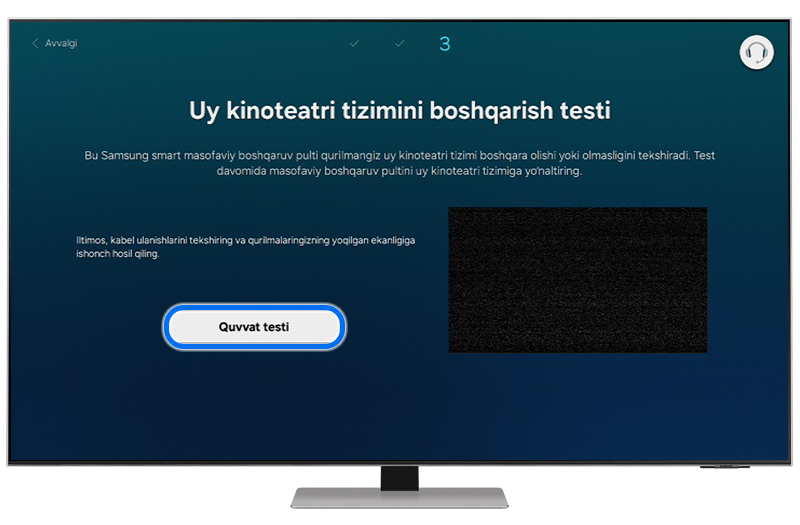 Quvvat testini o'tkazing.