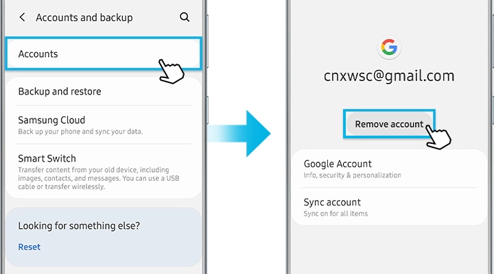 how to remove account