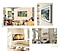 Tv The Frame hiển thị những bức tranh phong cảnh thiên nhiên hoặc tranh trừu tượng có thể hòa hợp vào nhiều căn phòng khác nhau, có thể treo trên tường hoặc đặt trên chân đế.