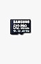 Một thẻ SD Card PRO tối ưu ở mặt trước màu đen.