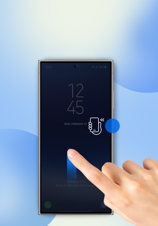 Truy cập bằng cách vuốt lên hoặc nhấp đúp vào phím cạnh*