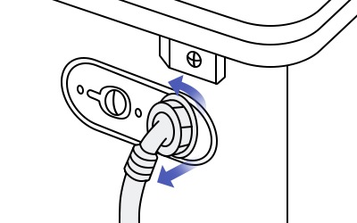 tháo vòi và kéo lưới lọc ra