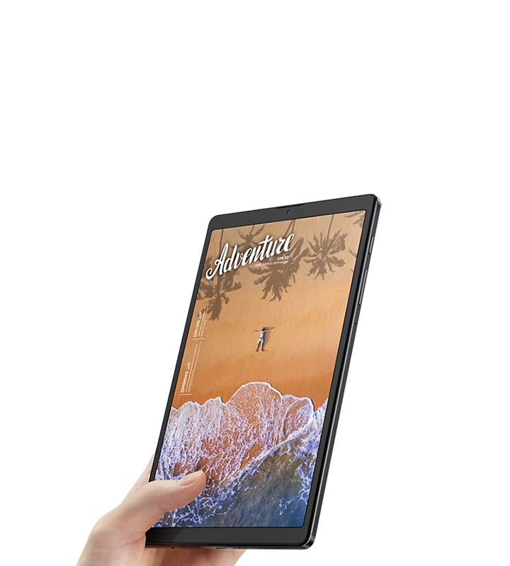 Máy tính bảng Galaxy Tab A7 Lite phiên bản màu xám.