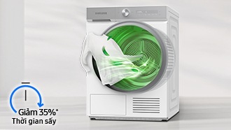 Tìm hiểu bộ 3 cảm biến Optimal Dry giúp sấy khô đều, bền sợi vải của máy sấy bơm nhiệt thông minh Samsung Heatpump & xem các loại máy giặt sấy khô khác!