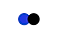 There are two circles of Samsung blue and black color.