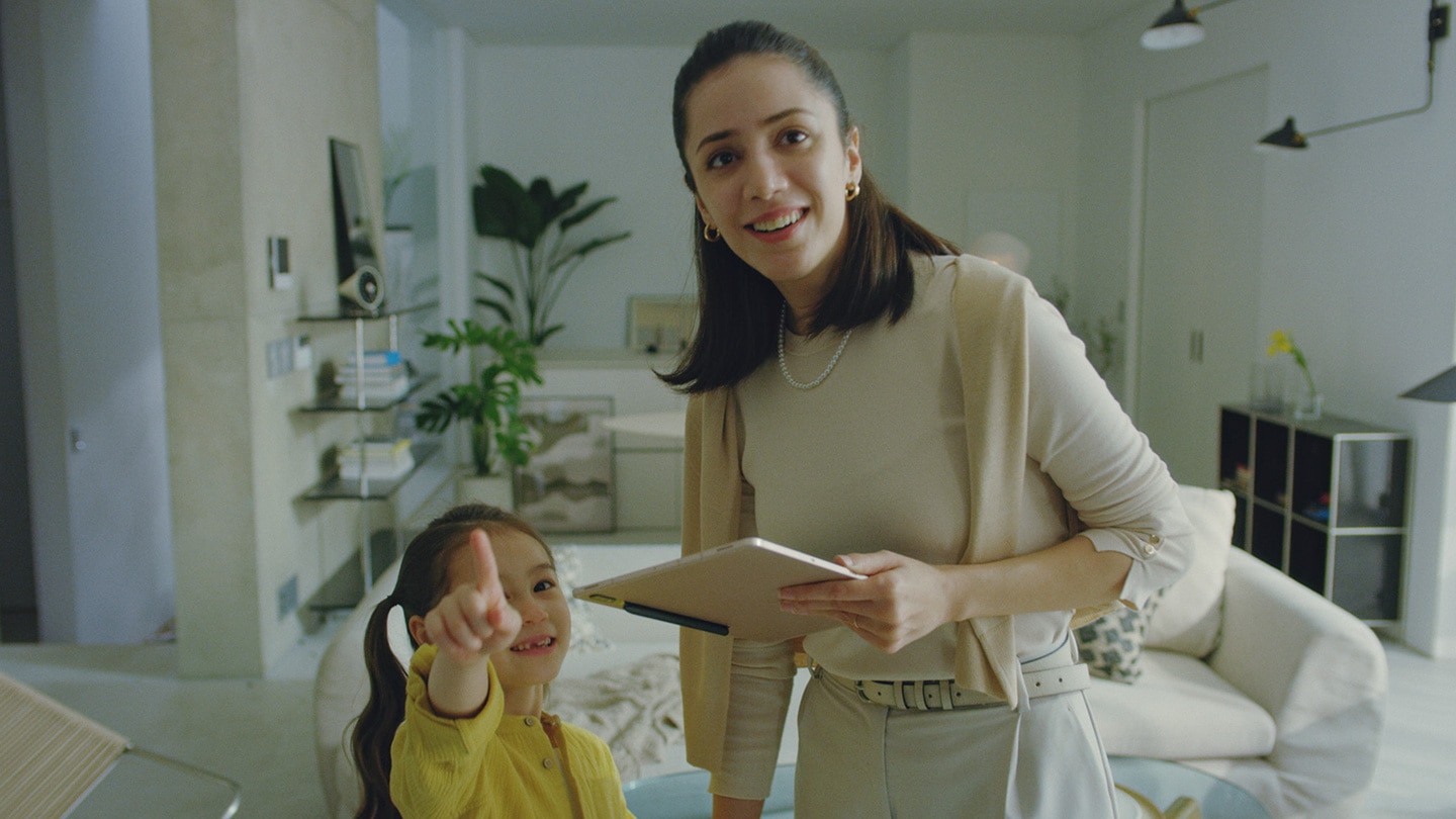 Video starts with question 'What defines your lifestyle? More than just a TV, the choices I make, make me who I am. What is your choice?' Faces of 6 people come out in order and in the last shot, a collage of all 6 people's faces appear on the screen.