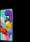 A product shot of a Galaxy A51 with multi-coloured stuffed animals on display.
