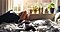 Woman resting at home. Young pretty woman resting at home in a sunny day.